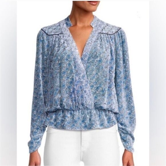 NEW ZADIG & VOLTAIRE Tori top in Blue Paisley - Picture 1 of 11